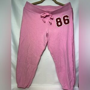 Victoria's Secret Pink Joggers with Bold 86 Patch SZ S
